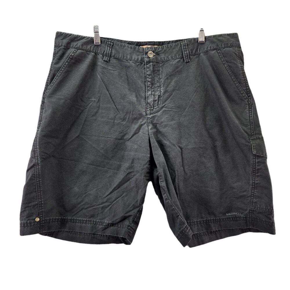 Merrell Mens Cargo Shorts Size 38 Solid Black Outdoors Hiking